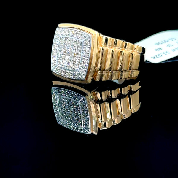 Dazzling Diamond and Gold Men’s Ring