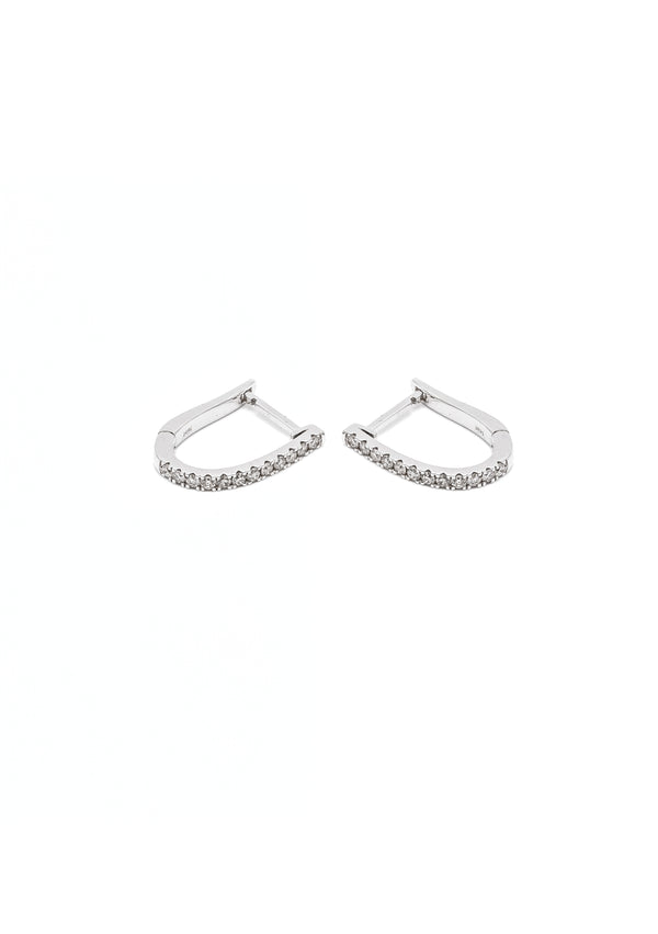 Elongated Diamond Hoops