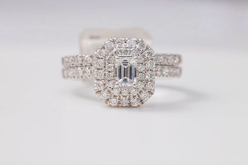 Emi Double Halo Natural Diamond Ring