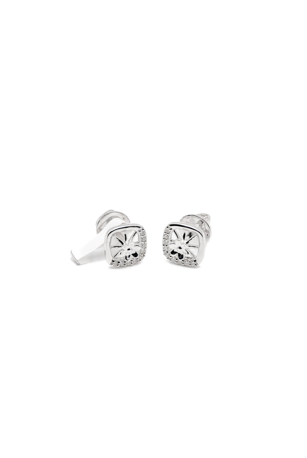 Flower Cushion Diamond Studs