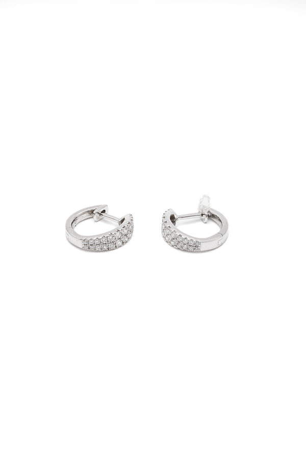 Masculine Brilliance_ Diamond Crest Hoop Earrings for Men