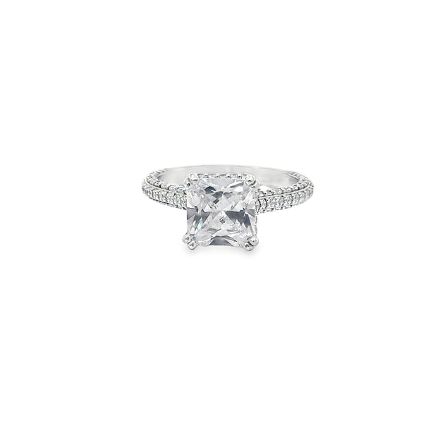 Princess Cut Cathedral Engagement Ring