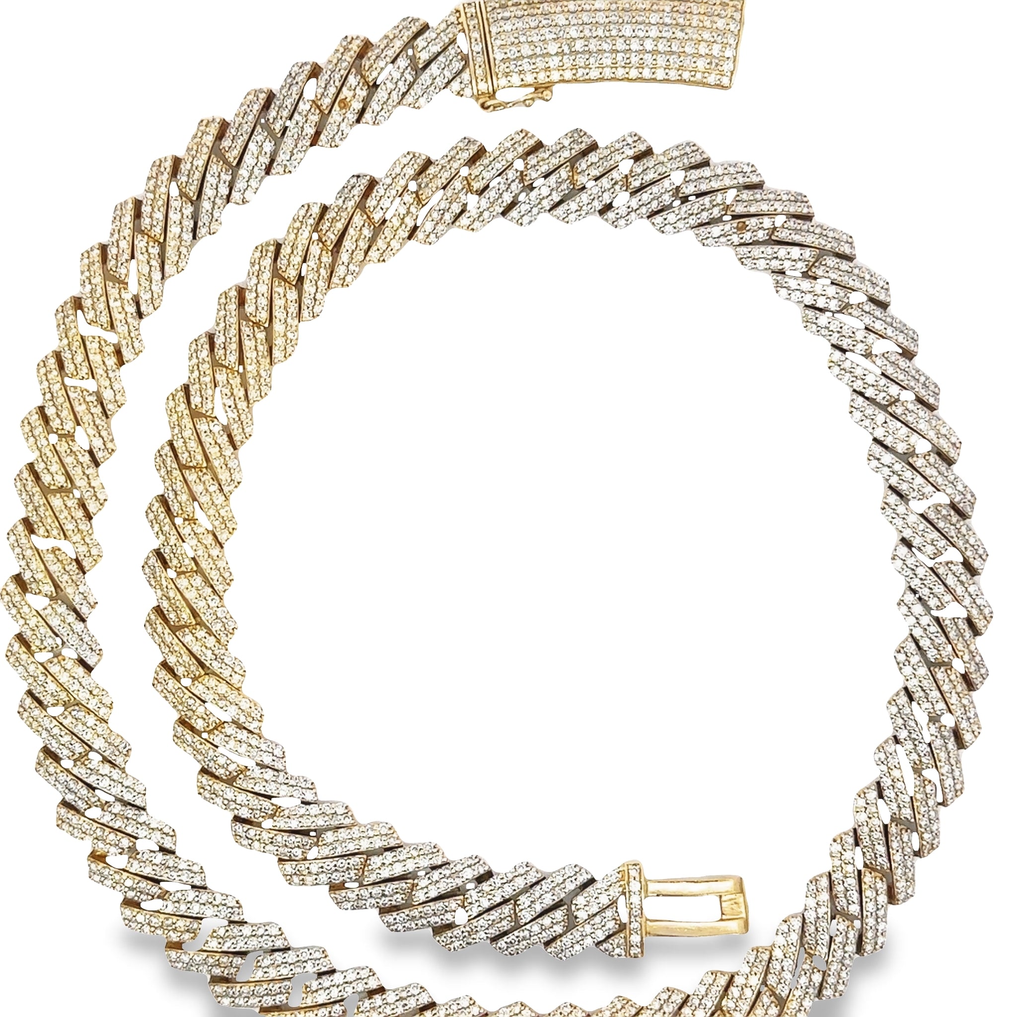 20 Inch Chain Example Iced Out 20 inch Cuban Chain – Diamond Bros